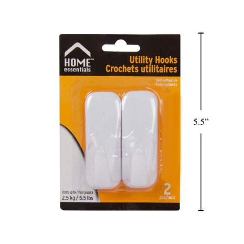 Self-adhesive Utility Hook 2 pack Utility Hook
