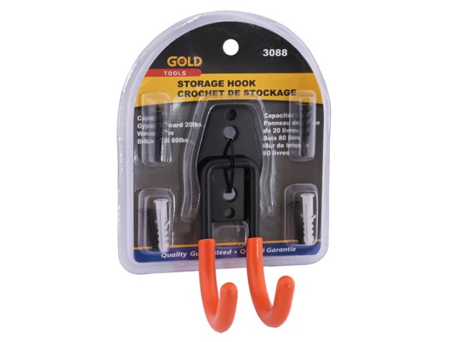 STORAGE HOOK RUBBER COATED 2 inch