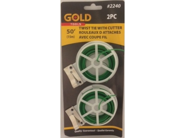 Twist tie with cutter 2 pc