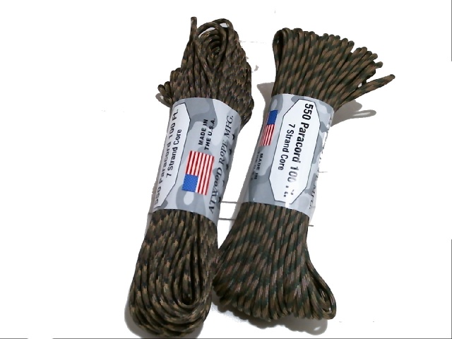 Rope 550 Paracord 100\' Brown Camo