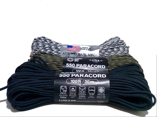 Rope 550 Paracord 100\' Camo & Black