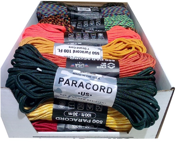 Rope 550 Paracord 100\' Various Colours