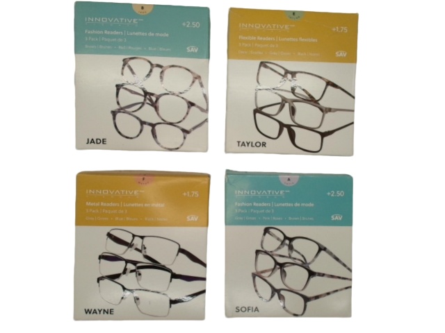 Reading Glasses 3pk. Assorted (or b/u $4.99ea) - each sold individually