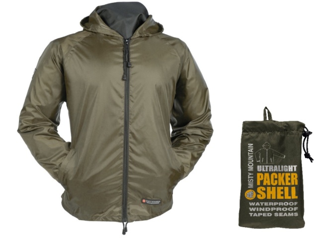 Men\'s ultralight packer shell army XXLarge