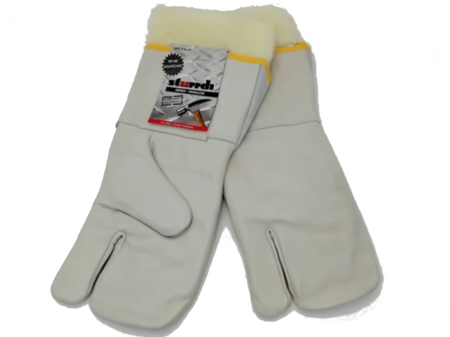 Work Mitt 1 Finger Pile Lined Cowgrain Sturrdi
