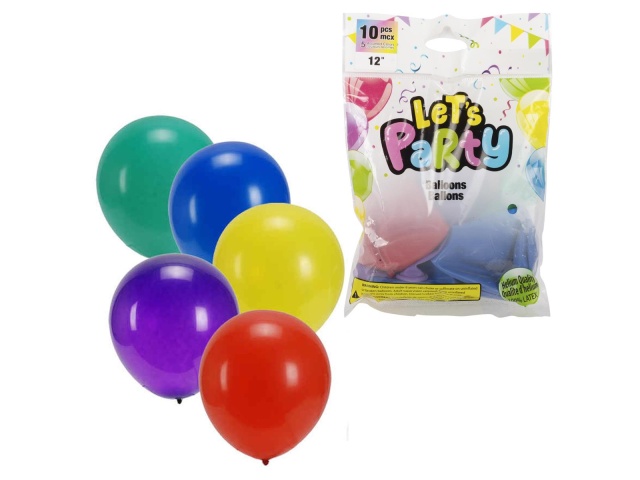 balloons 12 pack Assorted colours