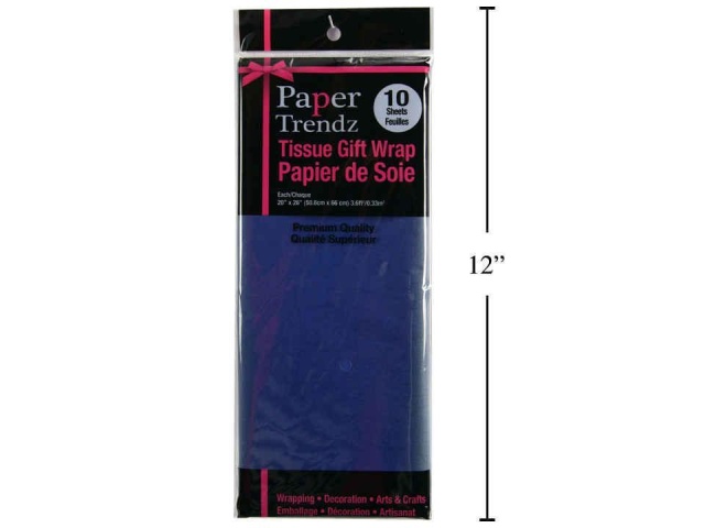 Tissue paper navy 10 sheets 20x26 50.8x66cm