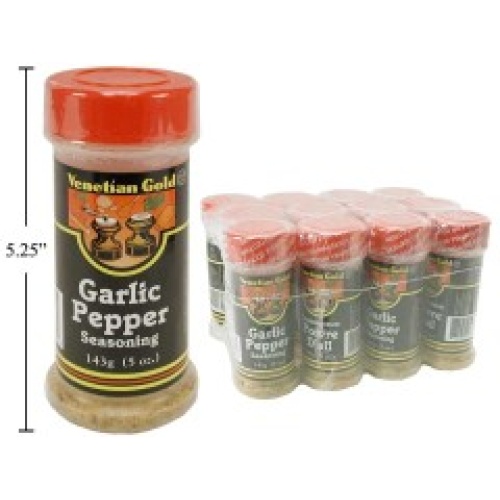 V. Gold, Garlic Pepper Salt 143g.  - each sold individually