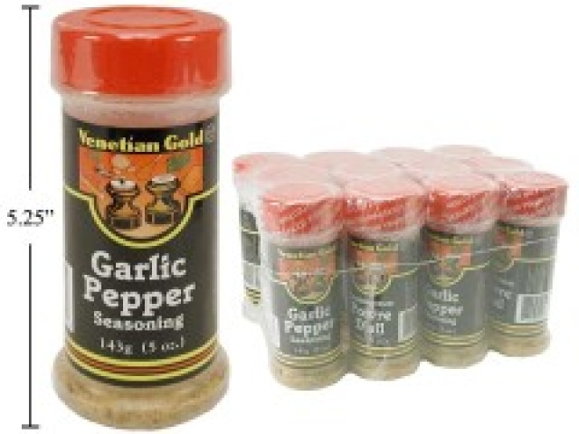 V. Gold, Garlic Pepper Salt 143g.  - each sold individually