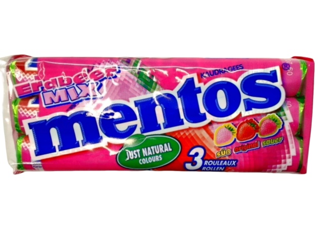 Mentos 3pk. Strawberry Mix