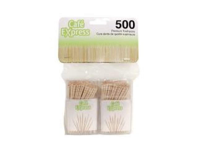 CAFE EXPRESS TOOTHPICKS 250/CONTAINER x 2/PK x 24/CS