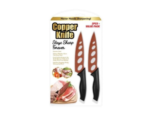 Copper Knife – 2 Pack. Never Needs Sharpening - Stainless Steel