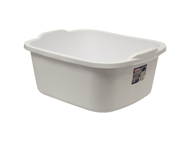 Dish Pan Rect 18Qt White