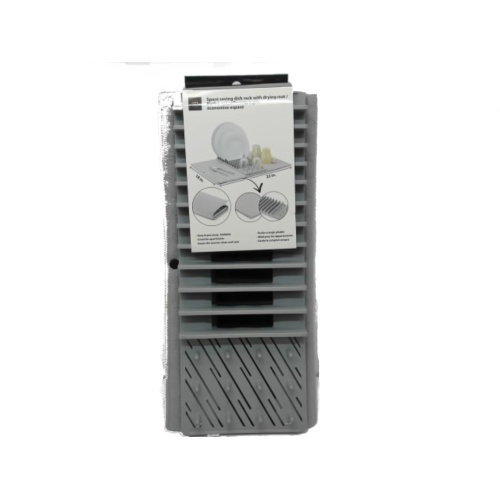 Dish rack with micro fiber mat 17.44x6.6x1.5 inch