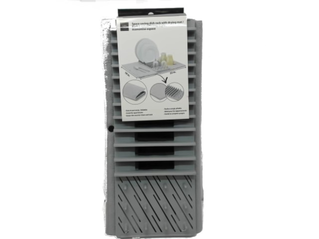 Dish rack with micro fiber mat 17.44x6.6x1.5 inch
