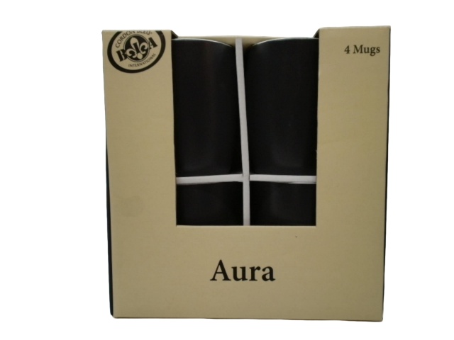Mugs 4pk. 12oz. Stoneware Onyx Aura Cordon Bleu