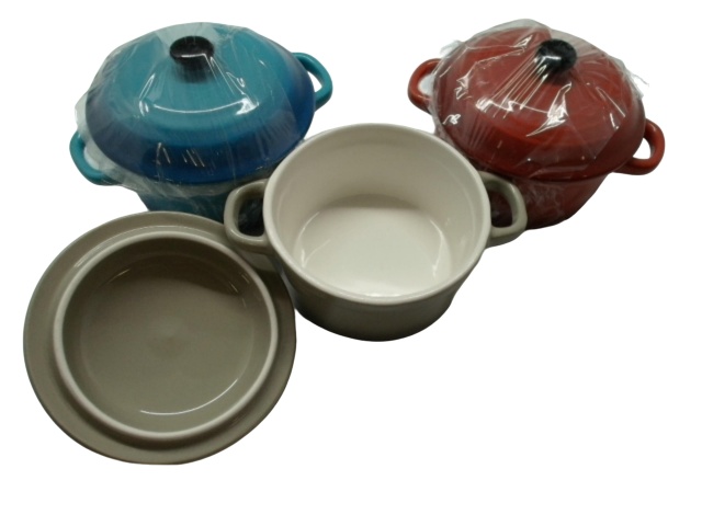 Over Dish 283mL Round Ceramic Assorted Colours - each sold individually