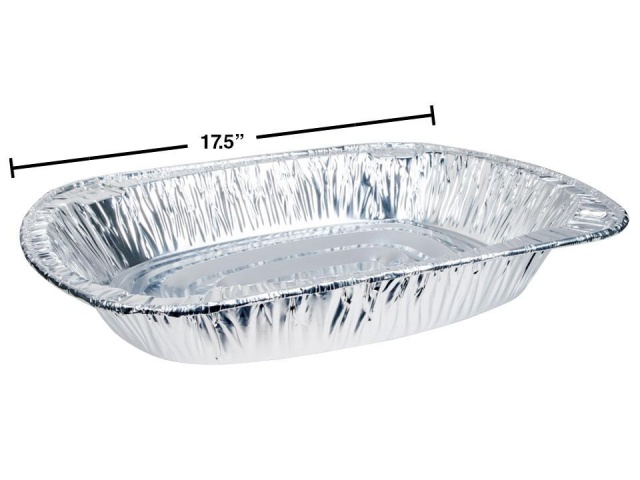 Roast pan - large foil rectangular 17x12.6x3 inch