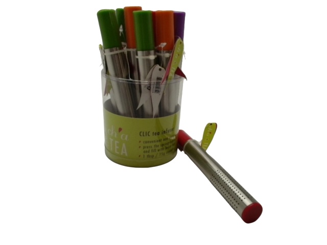 Tea Infuser Assorted Colours Clic Danesco - each sold individually