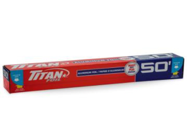 TITAN-FOIL HEAVY DUTY ALUMINIUM FOIL ROLL 11.8 inch x 50 foot