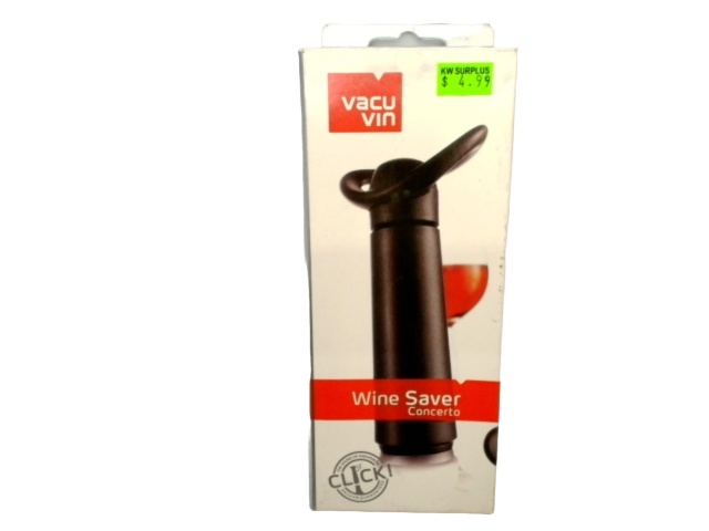 Wine Saver Vacuum Pump w/Stoppers Vacu Vin