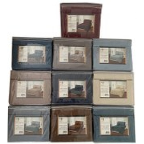 Full sheet set 1 flat 1 fitted 2 pillowcases asst colours solid