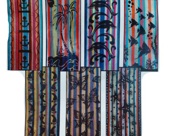 Jacquard terry beach towel assortment 29x59 inches 74x150cm