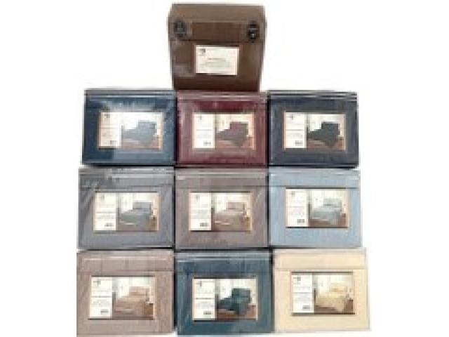 King sheet set 1 flat 1 fitted 4 pillowcases asst colours solid