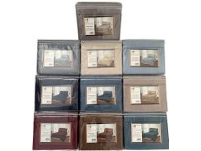Queen sheet set 1 flat 1 fitted 2 pillowcases asst colours solid