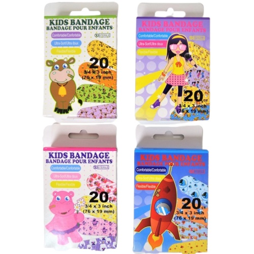 KIDS BANDAGE 20 COUNT ASSTD 3/4in X 3in
