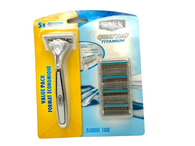 Men\'s Razor 5pk. Schick Quattro Titanium