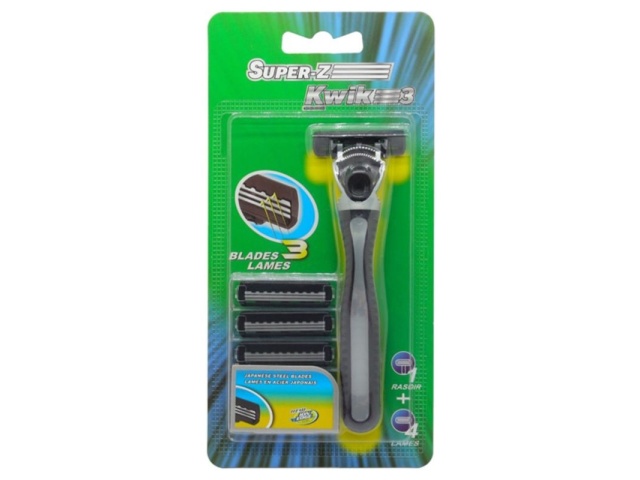 SUPER-Z KWIK 3 RAZORS + 4 BLADES