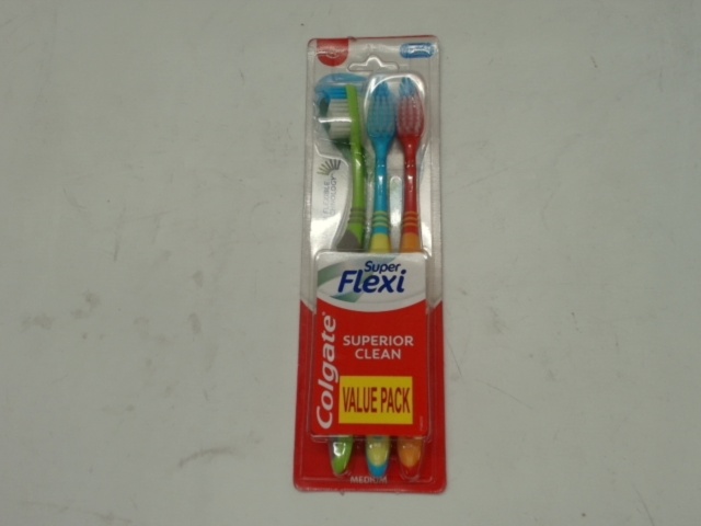 Toothbrush 3pk. Super Flexi Medium Colgate