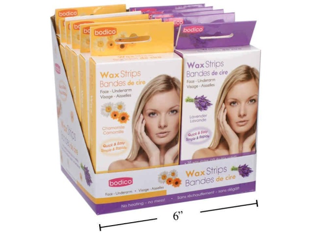 Wax strips for face/underam 20 strips lavendar scent