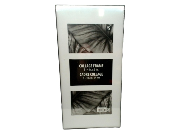 Collage Photo Frame Holds 3 - 4 x 6\
