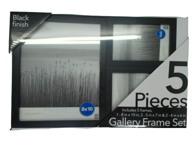 Gallery Frame Set 5pcs. Black Finish