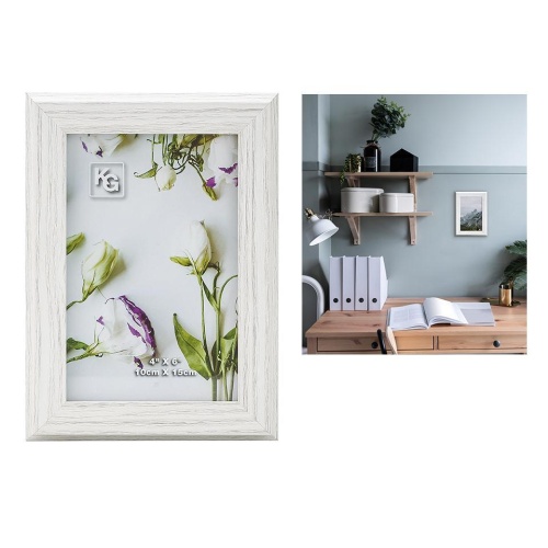 KG Winsor 4X6 Frame WEATHERED WHITE WOOD EFFECT (AZ) 