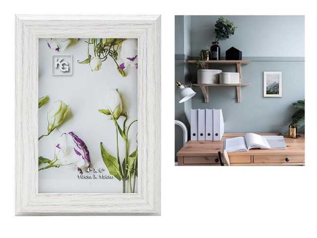 KG Winsor 4X6 Frame WEATHERED WHITE WOOD EFFECT (AZ) \