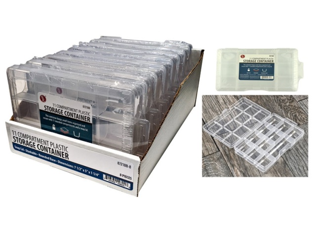 Storage Box Plastic 11 Compartment 7.5x5\