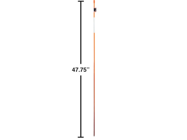 Driveway marker pole - 4 feet orange with reflective stripe
