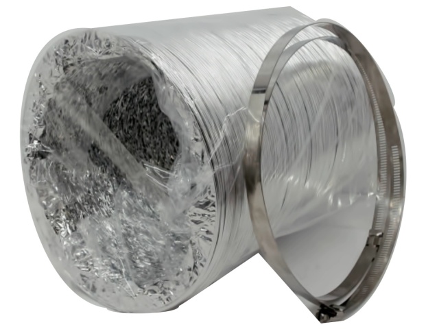 Flexible Aluminum Duct Hose 8 x 25\' w/2 Clamps\