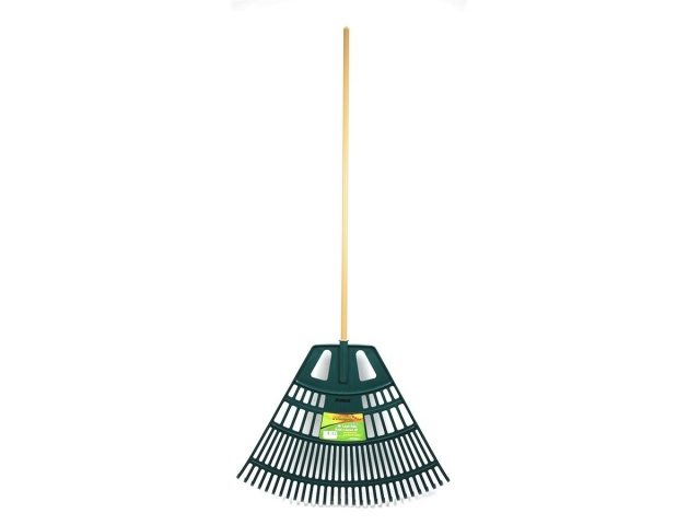 Lawn & Leaf Rake 30in Plastic Head 30-Tine 47in Wood Handle