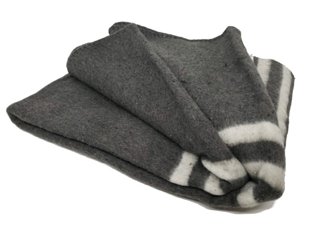 Emergency and survival blanket 59x69 inch 150x175cm mixed fibers printed stripes