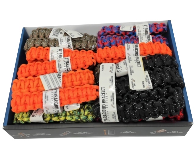 Paracord Bracelet 8 500lbs. Breaking Point Ass\'t Colours\