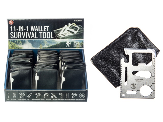 Survival Tool 11 Function Credit Card Size