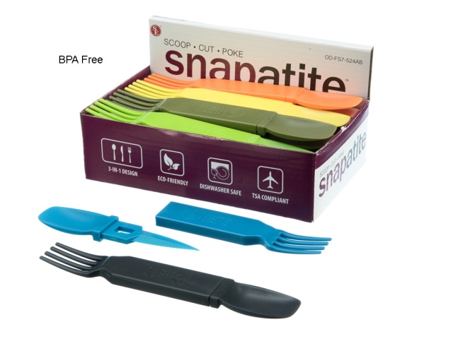 Utensil Set Plastic 3 In 1 Snapitite