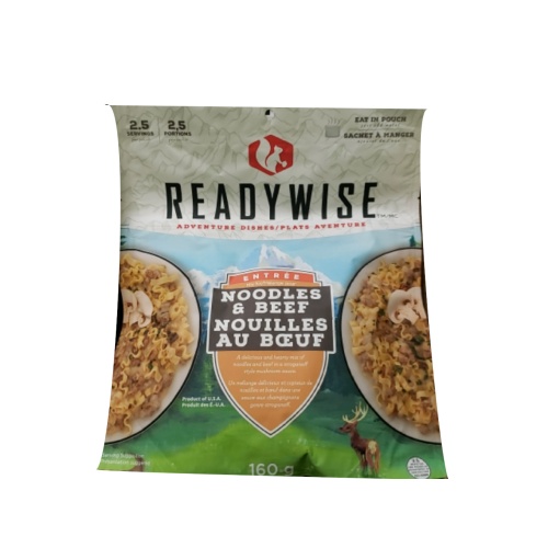 Wise company camping food - noodles with beef makes 2.5 servings
