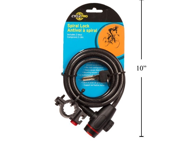 Spiral Lock w/ 2 keys bike lock - cyclepro