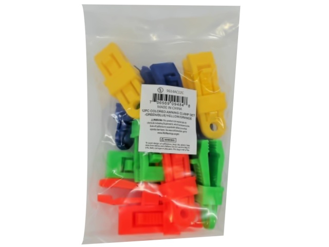 Awning Clamps 12pk. Assorted Colours (or $0.50ea) - each sold individually