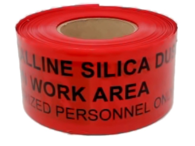 Crystalline Silica Dust Danger Tape 3 X 1000\' Red Empire\